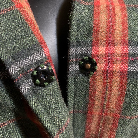 Matty M Vintage Style Tartan Plaid Light Wool Coat Lined - Picture 4 of 4